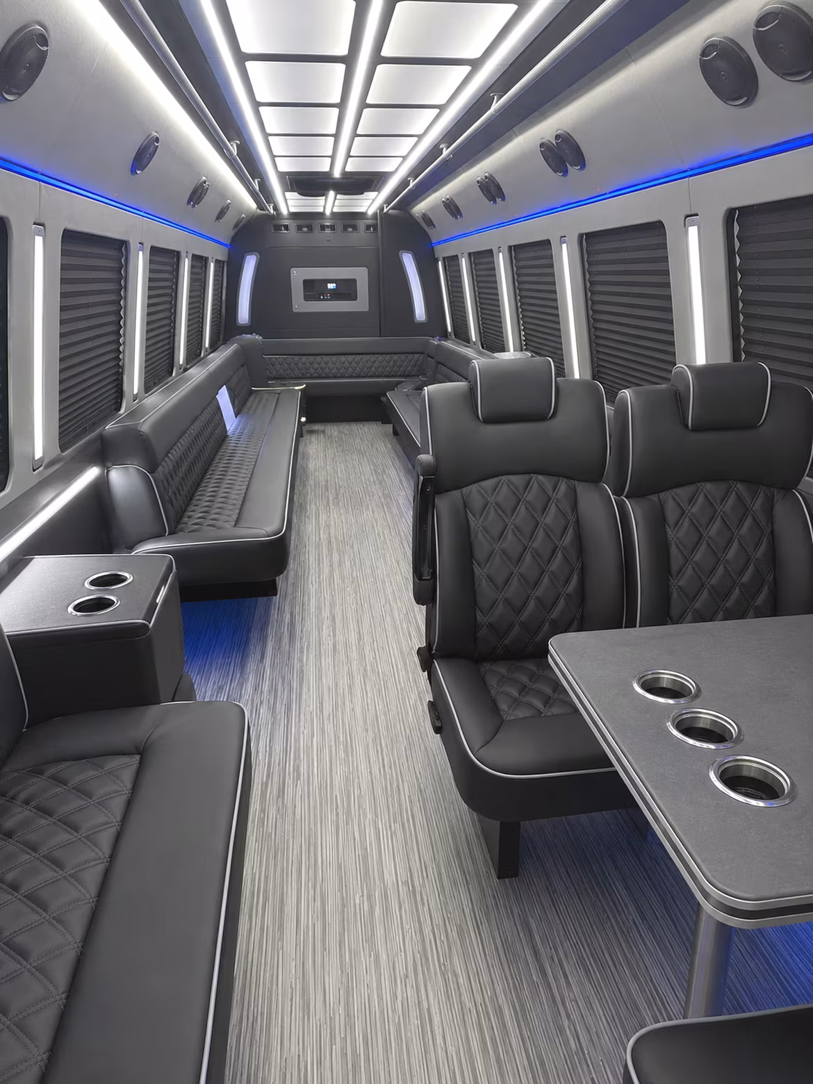 mesquite 25 passenger party bus inside