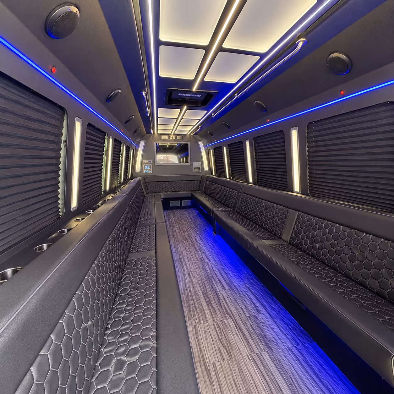 mesquite 30 passenger party bus interior