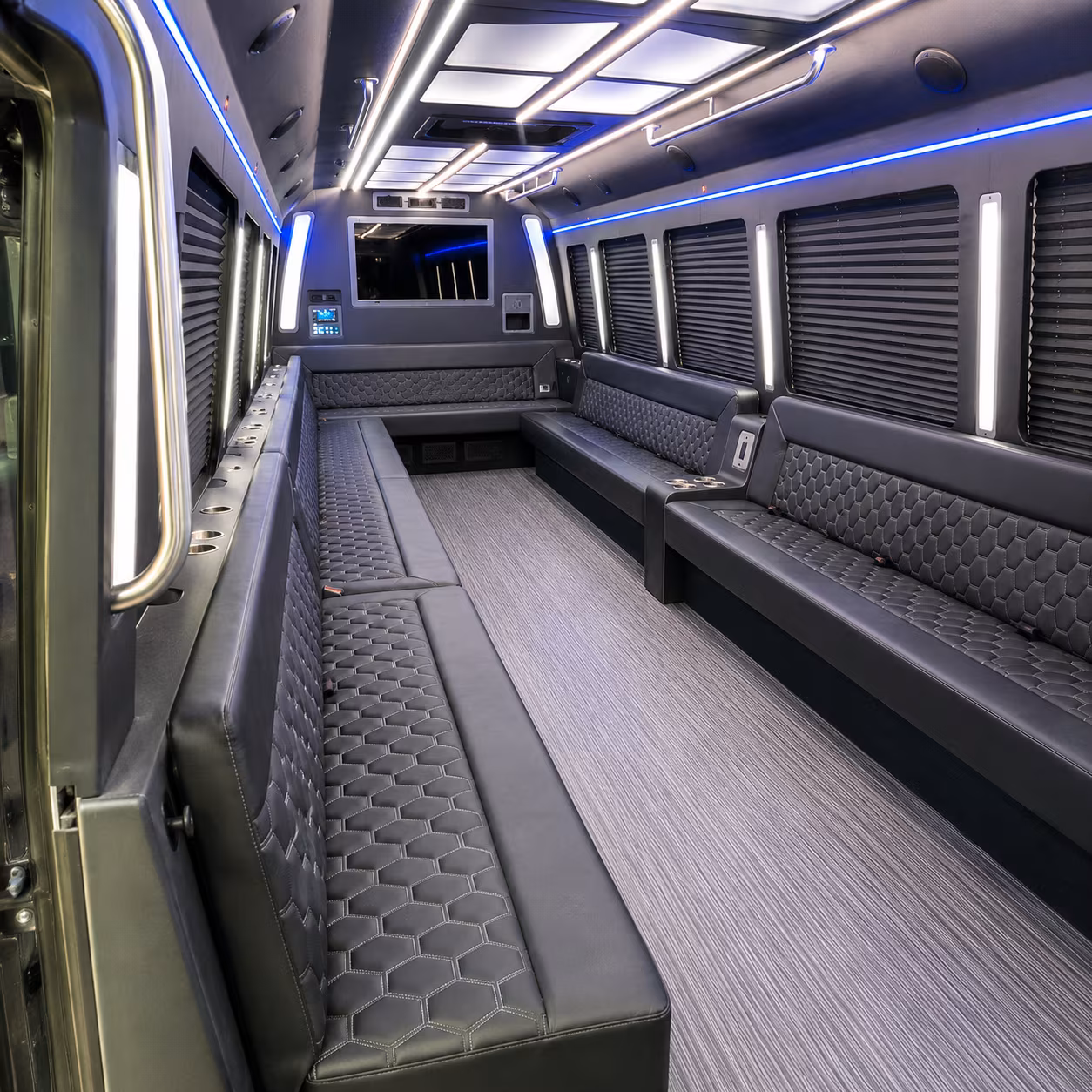 mesquite 40 passenger party bus interior