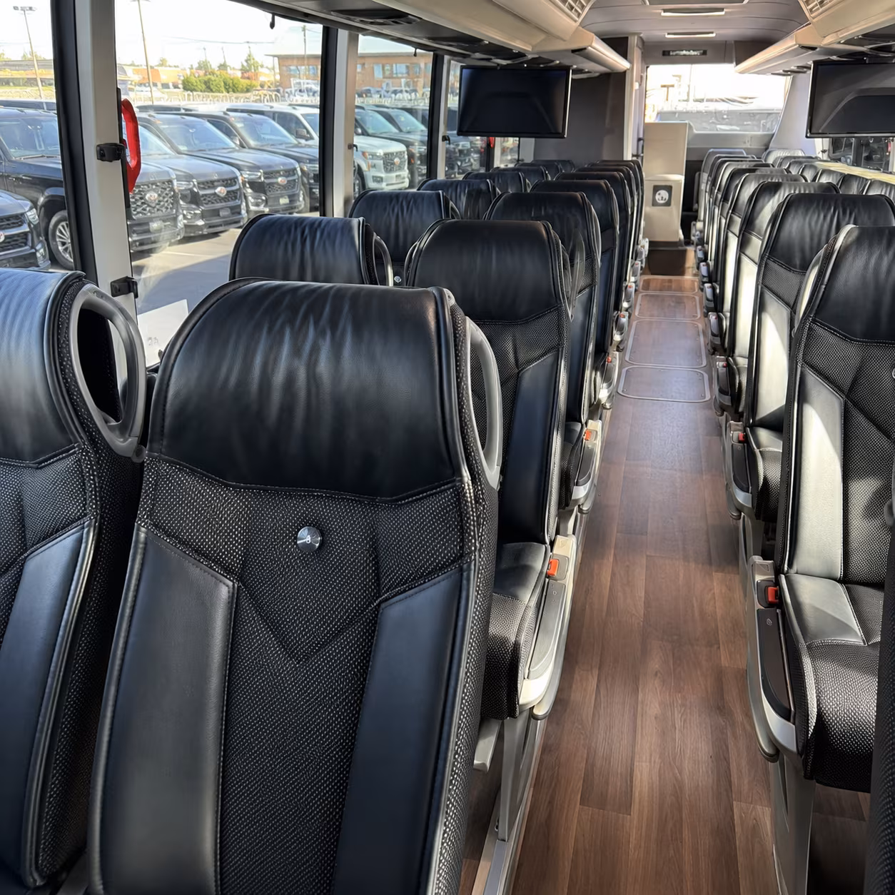 mesquite charter bus rental inside