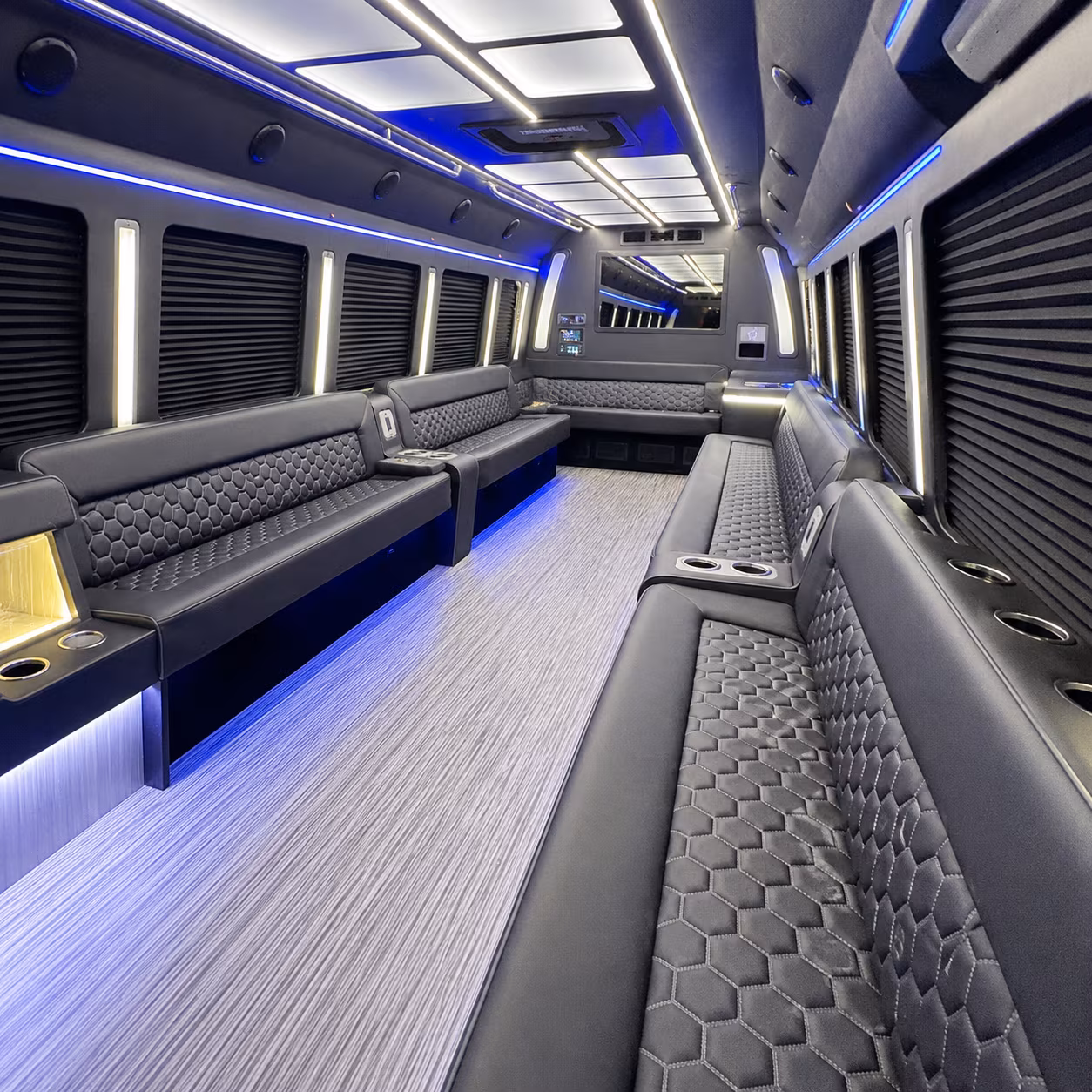 mesquite party bus rental interior